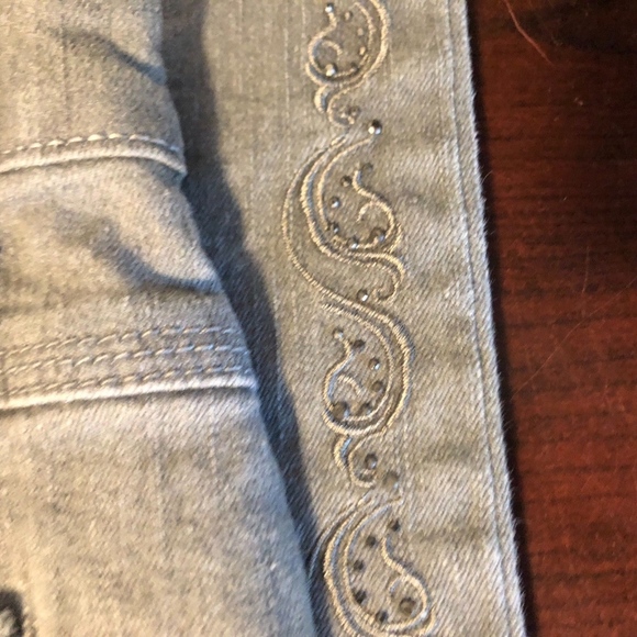 Cos Jeans Sz 12 P Gray Bling down Side Jeans buckl - Picture 5 of 7